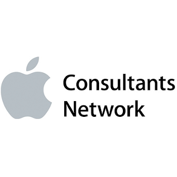 Apple logo consultants network grayscale