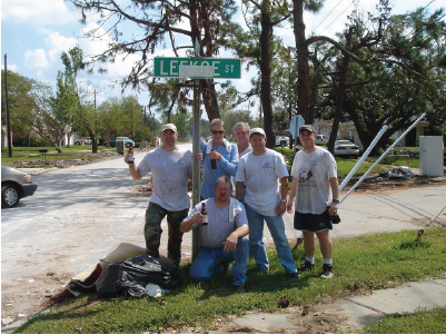 Helping clean up New Orleans after Hurricane Katrina
