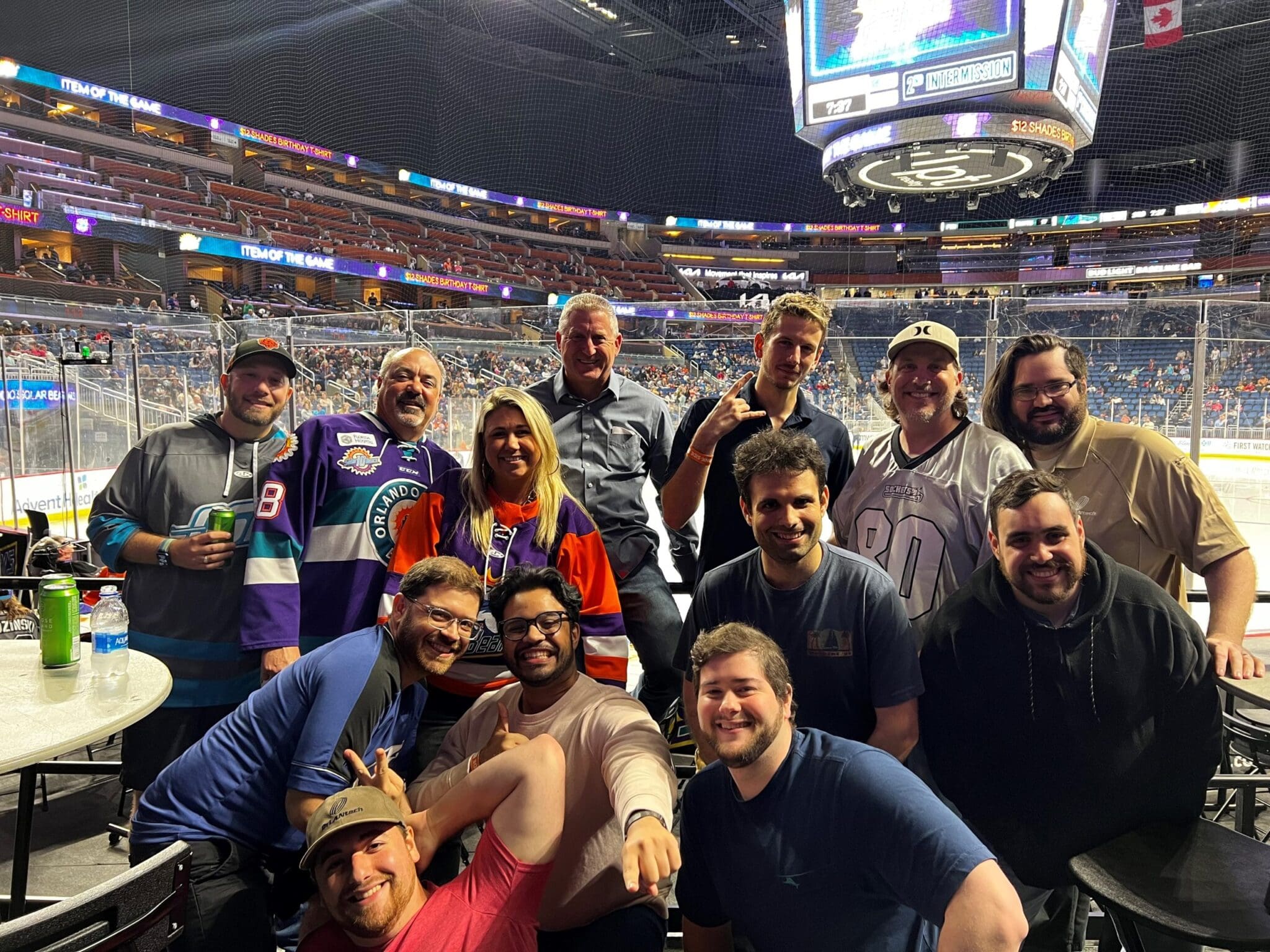 OrLANtech team at Solar Bears game in 2022